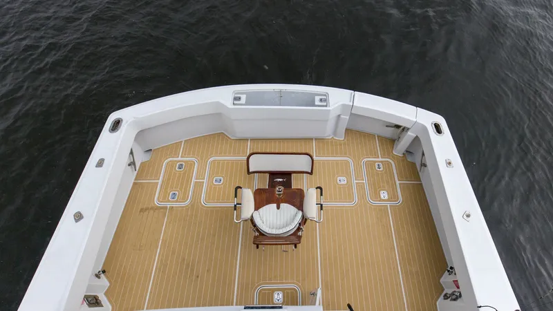 Slide: The Image of 1999 Hatteras 60 Enclosed Bridge Better Days Rear Deck (2) - 7956968
