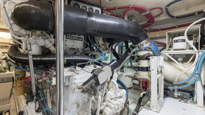 Slide: The Image of 1999 Hatteras 60 Enclosed Bridge Better Days Engine Room (1) - 7956970