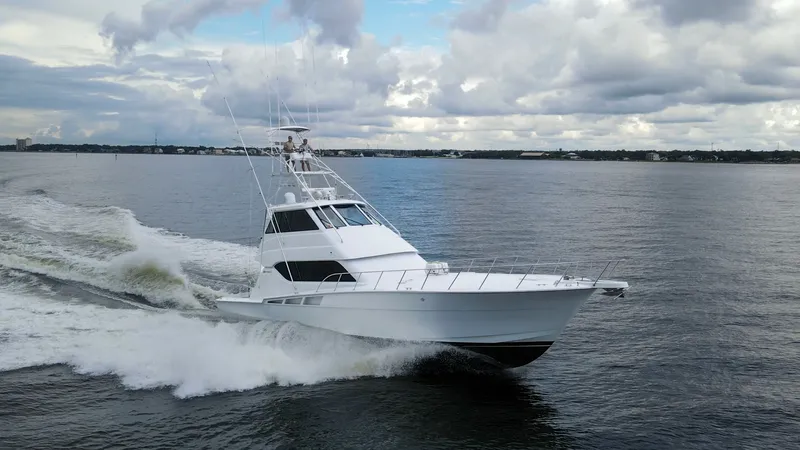 Slide: The Image of 1999 Hatteras 60 Enclosed Bridge Better Days Exteriors (14) - 7956995