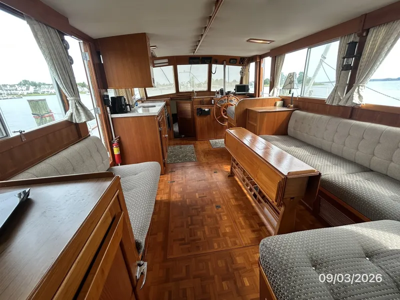Slide: The Image of 42' Grand Banks salon forward - 7602299