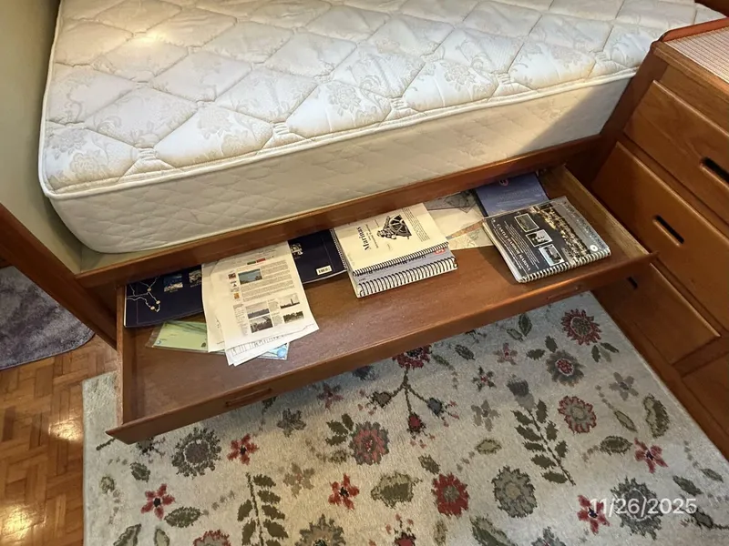 Slide: The Image of 42' Grand Banks master stateroom chart drawer - 7602066