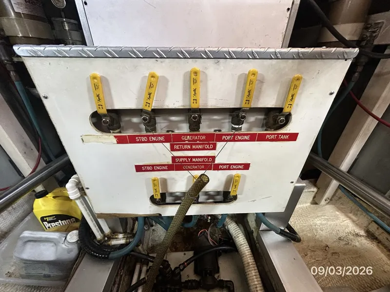 Slide: The Image of 42' Grand Banks fuel manifold - 7602230
