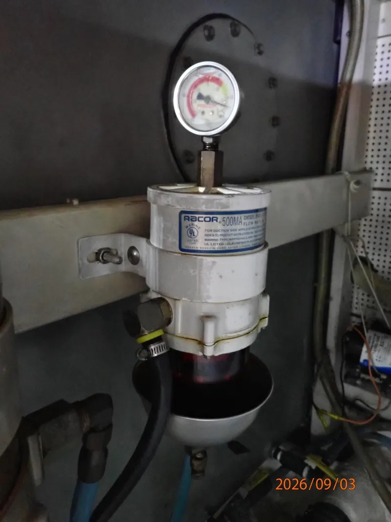 Slide: The Image of 42' Grand Banks generator Racor fuel filter - 7602251