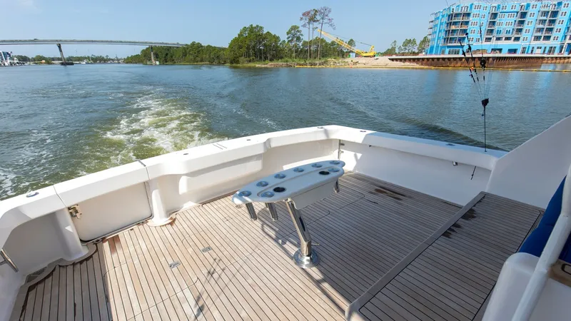Slide: The Image of 2005 61 Viking Enclosed Bridge Kelkat Rear Deck (1) - 7603933