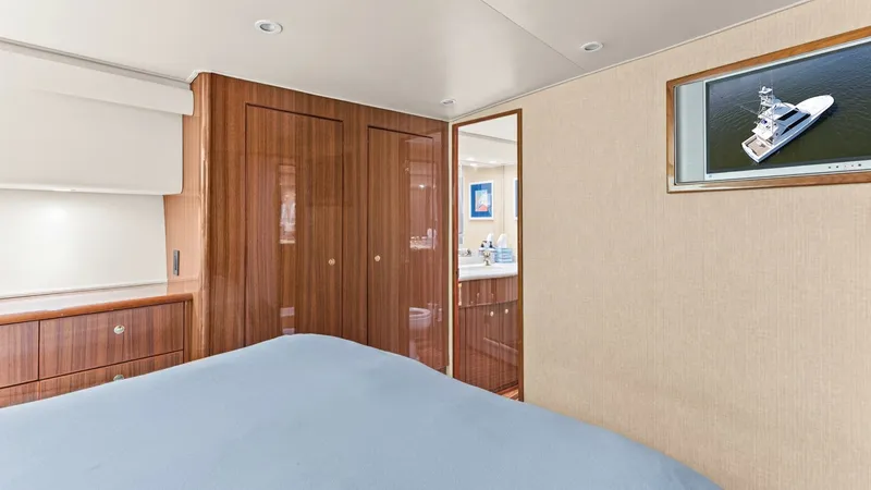 Slide: The Image of 2005 61 Viking Enclosed Bridge Kelkat Master Stateroom (2) - 7603911