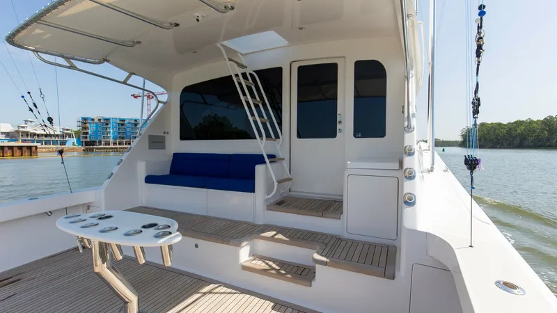 Slide: The Image of 2005 61 Viking Enclosed Bridge Kelkat Rear Deck - 7603946