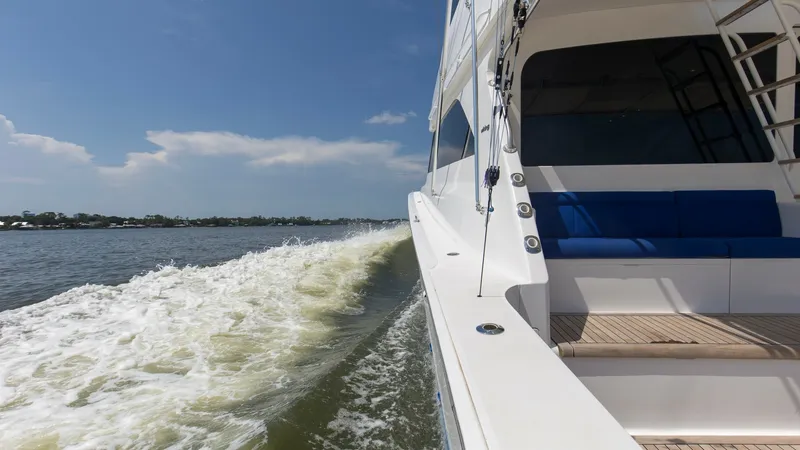 Slide: The Image of 2005 61 Viking Enclosed Bridge Kelkat Rear Deck (15) - 7603945