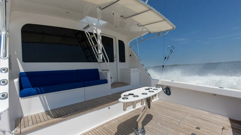 Slide: The Image of 2005 61 Viking Enclosed Bridge Kelkat Rear Deck (8) - 7603940