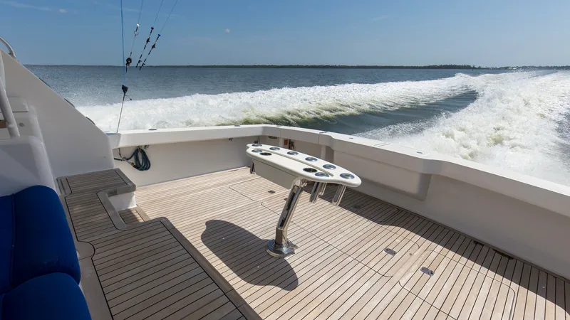 Slide: The Image of 2005 61 Viking Enclosed Bridge Kelkat Rear Deck (9) - 7603941