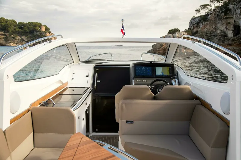 Slide: The Image of Nimbus Weekender 9 Aft Seating and Helm 2026 Nimbus Weekender 9 - 7818933
