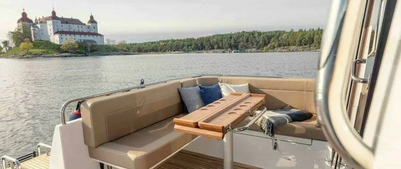 Slide: The Image of Nimbus 365 Coupe Aft Seating 2026 Nimbus 365 Coupe - 7818971