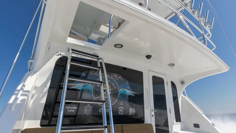 Slide: The Image of 2008 54 Hatteras Convertible American Made Rear Deck (8) - 7852486