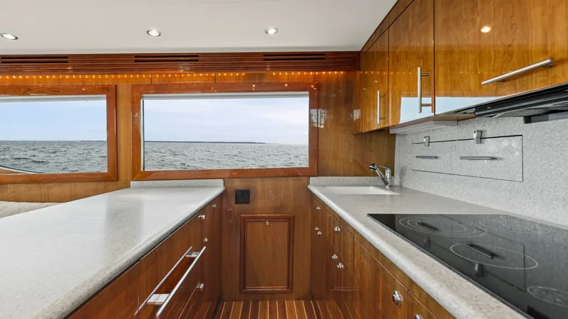Slide: The Image of 2008 54 Hatteras Convertible American Made Salon and Galley (2) - 7852450