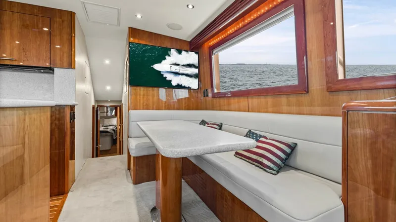 Slide: The Image of 2008 54 Hatteras Convertible American Made Salon and Galley (5) - 7852454