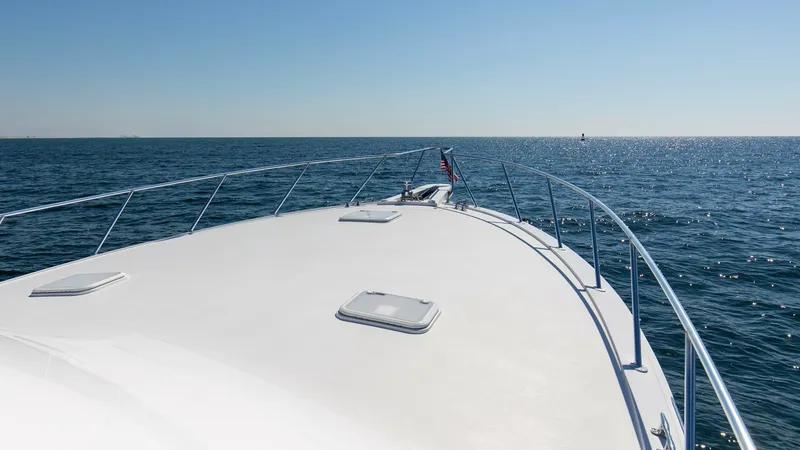 Slide: The Image of 2008 54 Hatteras Convertible American Made Bow Deck (4) - 7852493