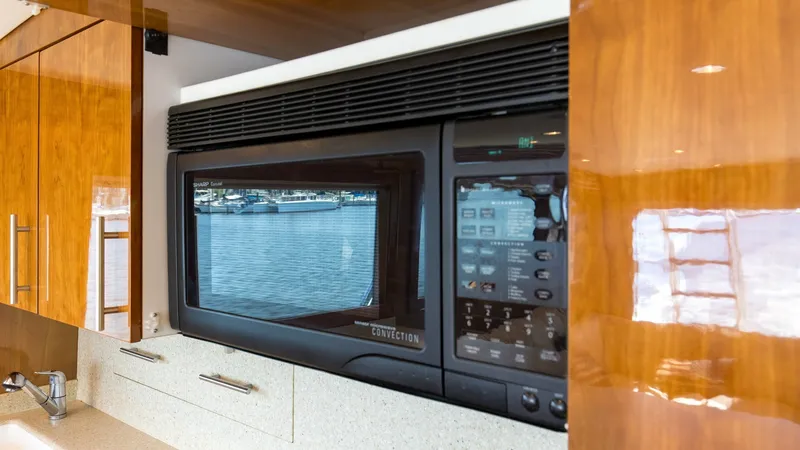 Slide: The Image of 2008 54 Hatteras Convertible American Made Microwave - 7852452