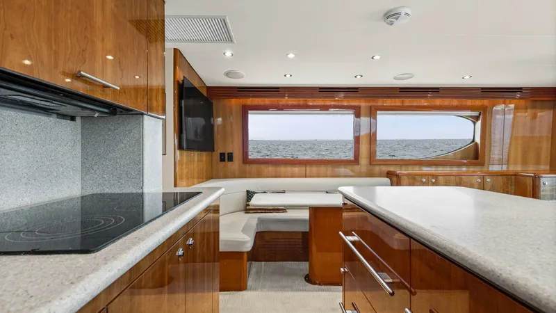 Slide: The Image of 2008 54 Hatteras Convertible American Made Salon and Galley (7) - 7852453