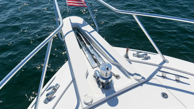 Slide: The Image of 2008 54 Hatteras Convertible American Made Bow Deck (2) - 7852495