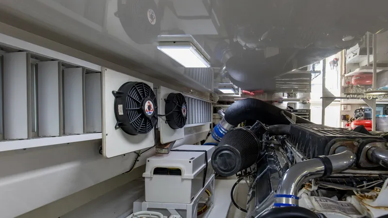 Slide: The Image of 2007 64 Viking Enclosed Bridge Reel Blues Engine Room (8) - 7795363