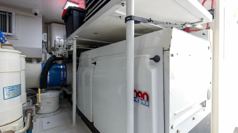 Slide: The Image of 2007 64 Viking Enclosed Bridge Reel Blues Engine Room (4) - 7795361