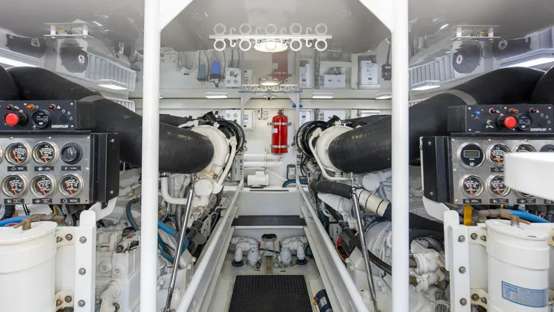 Slide: The Image of 2007 64 Viking Enclosed Bridge Reel Blues Engine Room - 7795368