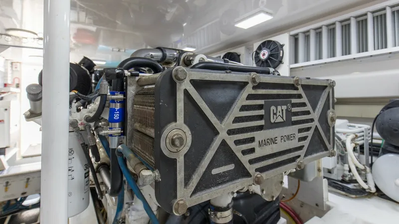 Slide: The Image of 2007 64 Viking Enclosed Bridge Reel Blues Engine Room (5) - 7795362