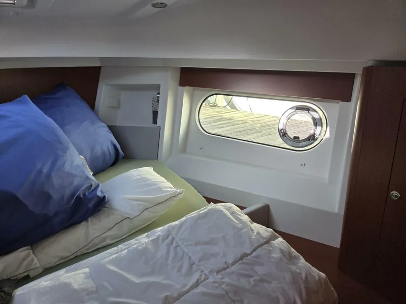Slide: The Image of Huge vee-berth with hatches and port lights - 7818212