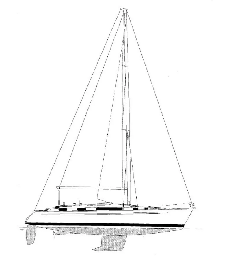 Slide: The Image of Beneteau 44 Center Cockpit - Sail Plan - 7831124
