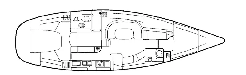 Slide: The Image of Beneteau 44 Center Cockpit - Interior Layout - 7831123