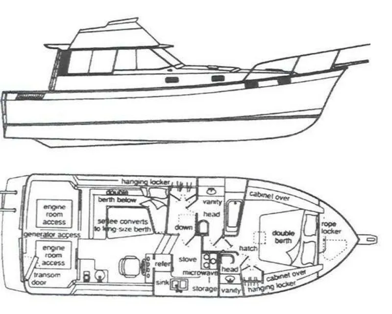 Slide: The Image of 1990 Bayliner 3888 Motoryacht 38 - 7836451
