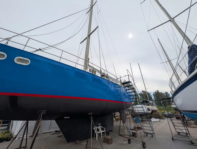 Slide: The Image of 1996 Bruce Roberts Customer Steel Hull Sailboat - 7842657