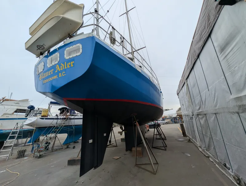 Slide: The Image of 1996 Bruce Roberts Customer Steel Hull Sailboat - 7842653