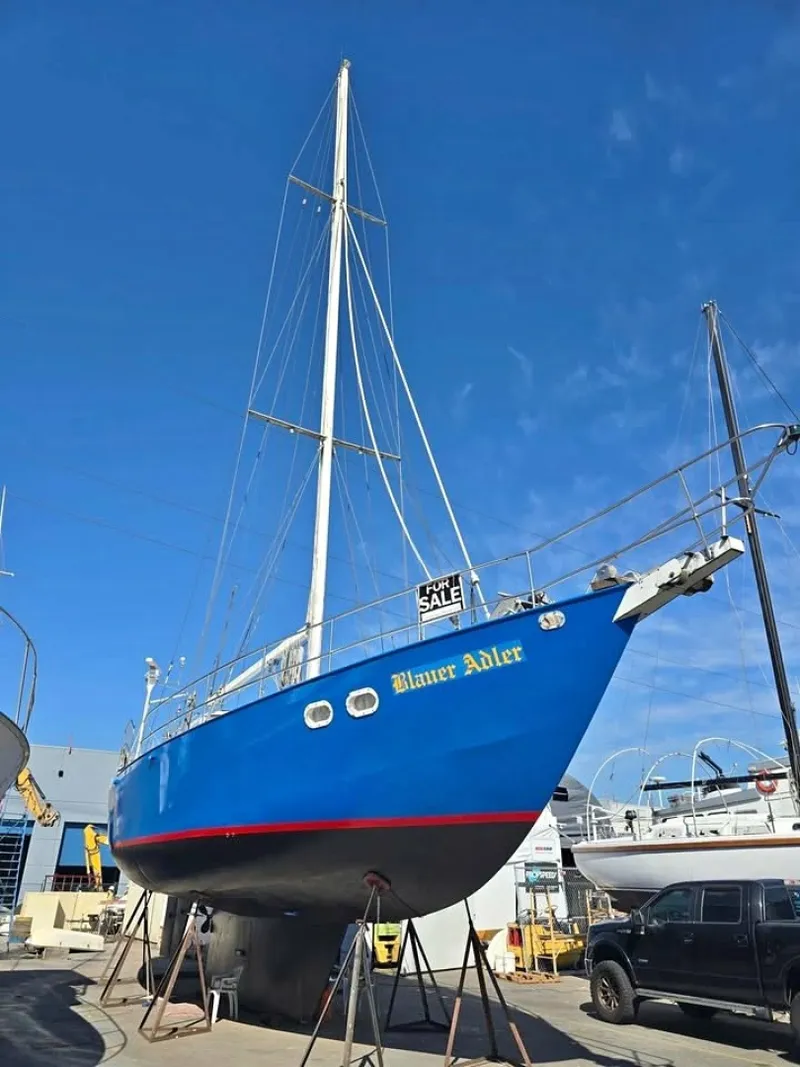 Slide: The Image of 1996 Bruce Roberts Customer Steel Hull Sailboat - 7842652