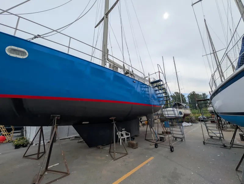Slide: The Image of 1996 Bruce Roberts Customer Steel Hull Sailboat - 7842656