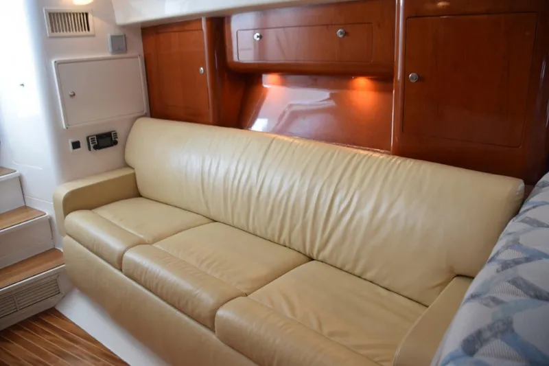 Slide: The Image of Cabin Settee Port Side, Cherry Cabinetry - 7925256