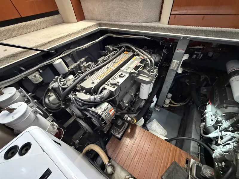 Slide: The Image of Engine Room - Port Inboard View of port engine and mechanical systems. - 7926290