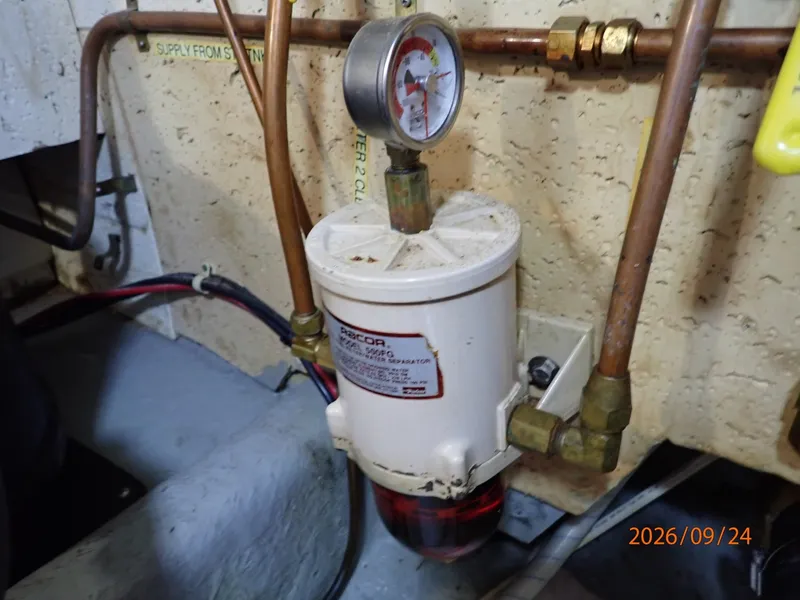 Slide: The Image of 36' Monk starboard Racor fuel filter - 7931506