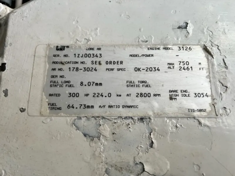 Slide: The Image of Caterpiller Engine Tag - 8036783