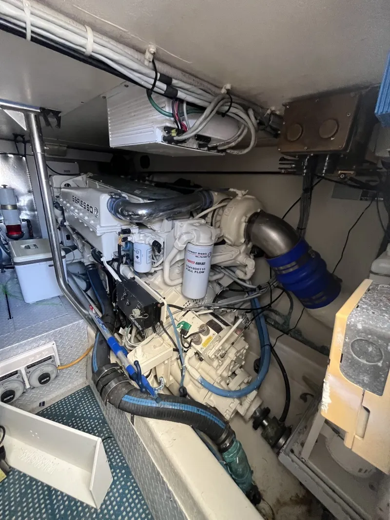 Slide: The Image of Engine Room on the 2004 Ocean Yachts 52 Super Sport - 8036663