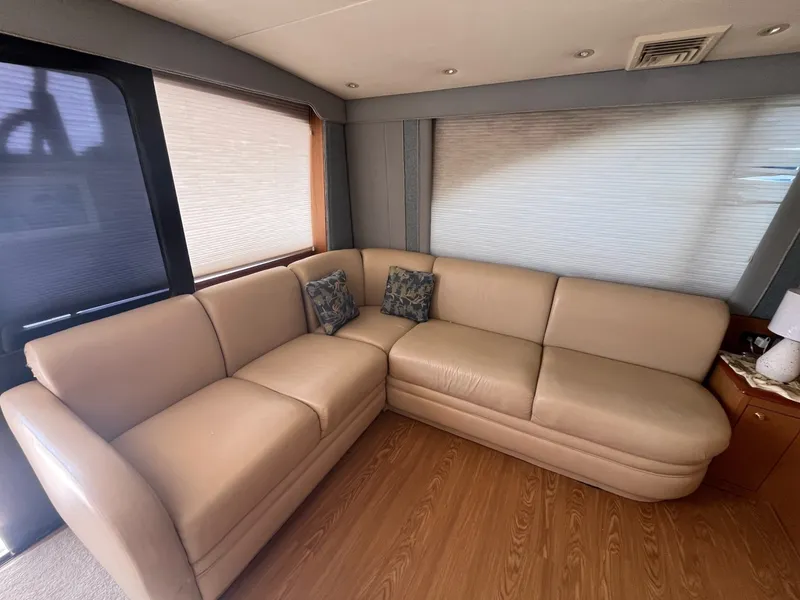 Slide: The Image of Salon Sofa on the 2004 Ocean Yachts 52 Super Sport - 8036689