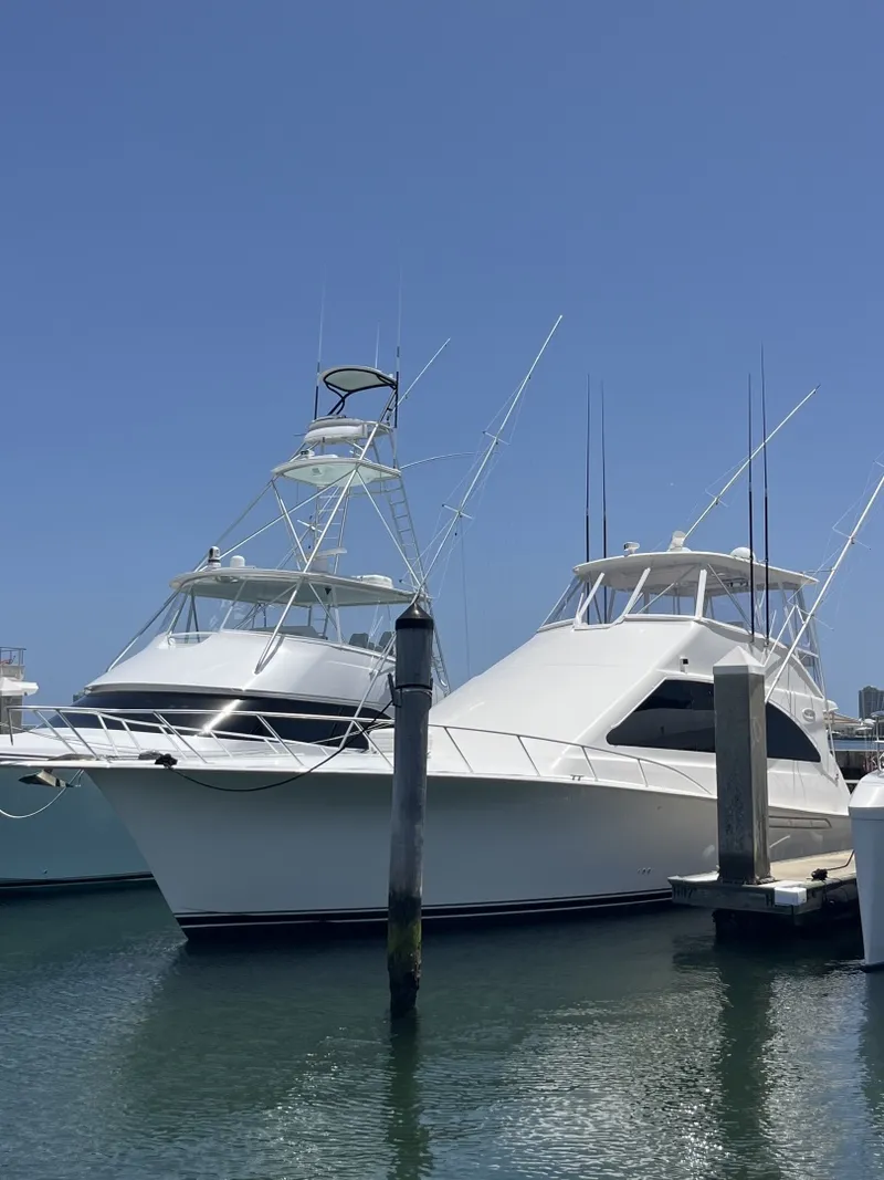 Slide: The Image of The 2004 Ocean Yachts 52 Super Sport Docked at a marina - 8036659