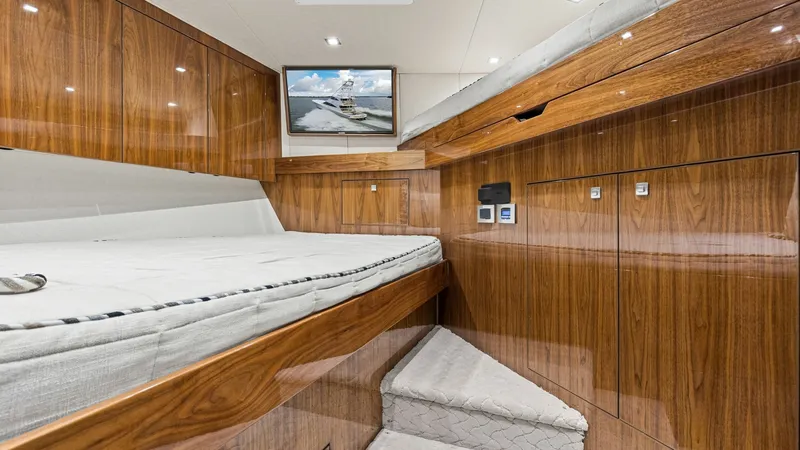 Slide: The Image of 2017 72 Viking Enclosed Bridge Share-E Forward Stateroom and Head (4) - 8087233