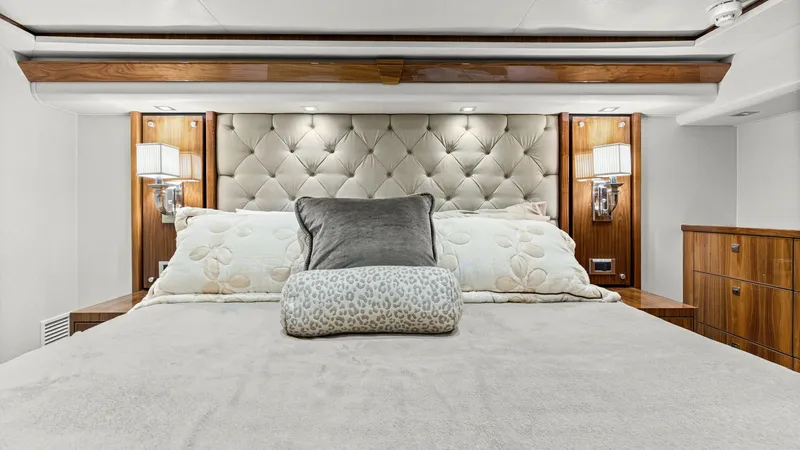 Slide: The Image of 2017 72 Viking Enclosed Bridge Share-E Port Stateroom and Head (4) - 8087237