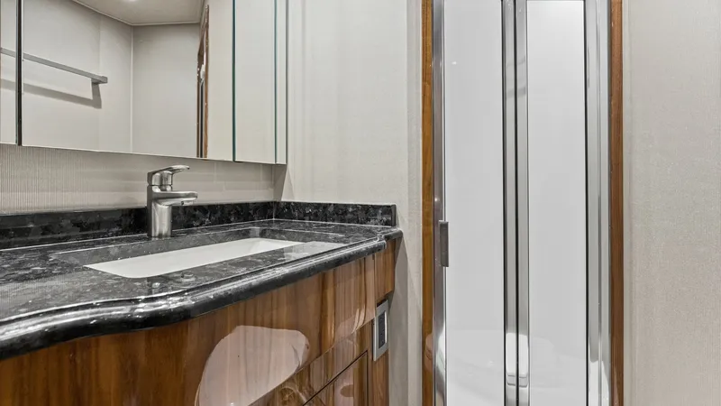 Slide: The Image of 2017 72 Viking Enclosed Bridge Share-E Forward Stateroom and Head (3) - 8087232