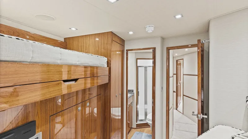 Slide: The Image of 2017 72 Viking Enclosed Bridge Share-E Forward Stateroom and Head (2) - 8087231