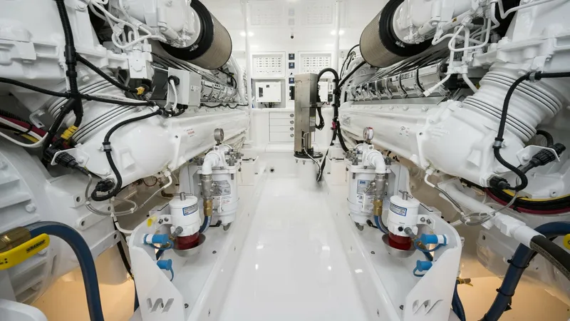 Slide: The Image of 2026 Winter Custom Yachts 75 Open Convertible- MISS CARRIE- Engine Room - 8439697