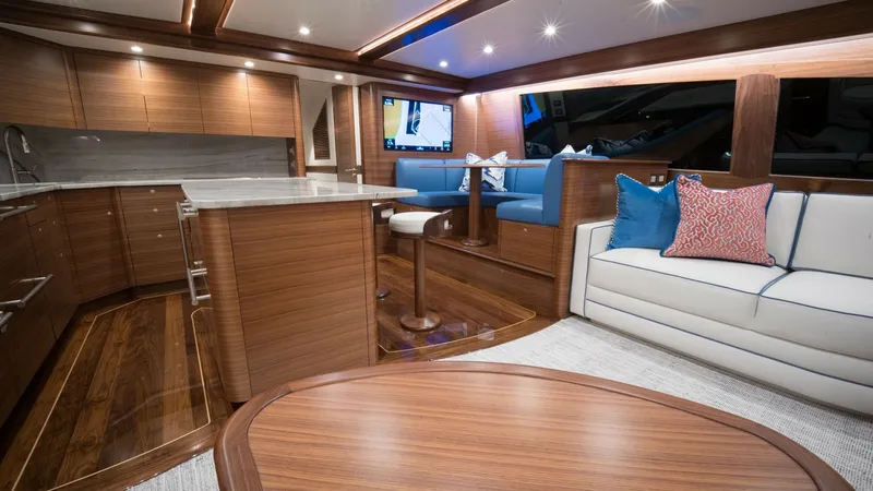 Slide: The Image of 2026 Winter Custom Yachts 75 Open Convertible- MISS CARRIE- Salon/Galley - 8439659