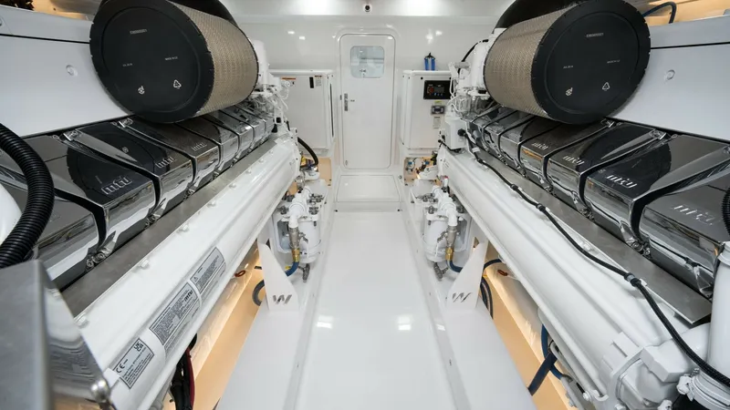 Slide: The Image of 2026 Winter Custom Yachts 75 Open Convertible- MISS CARRIE- Engine Room - 8439701