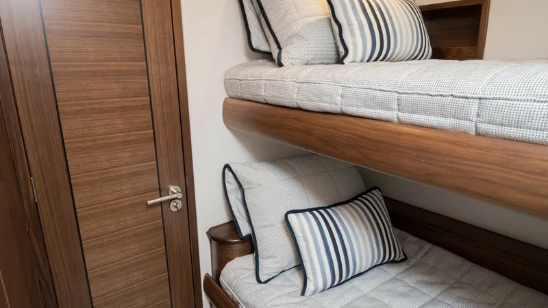 Slide: The Image of 2026 Winter Custom Yachts 75 Open Convertible- MISS CARRIE- Aft Crew Stateroom - 8439685