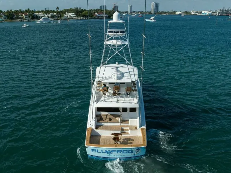 Slide: The Image of Viking 82 BLU FROG - Aft Aerial Profile 2013 Viking 82 Convertible BLU FROG - 8617902